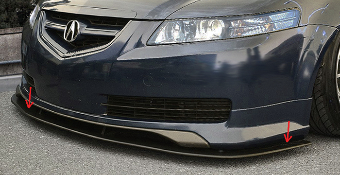 Custom Acura TL  Sedan Front Add-on Lip (2004 - 2008) - $340.00 (Part #AC-018-FA)